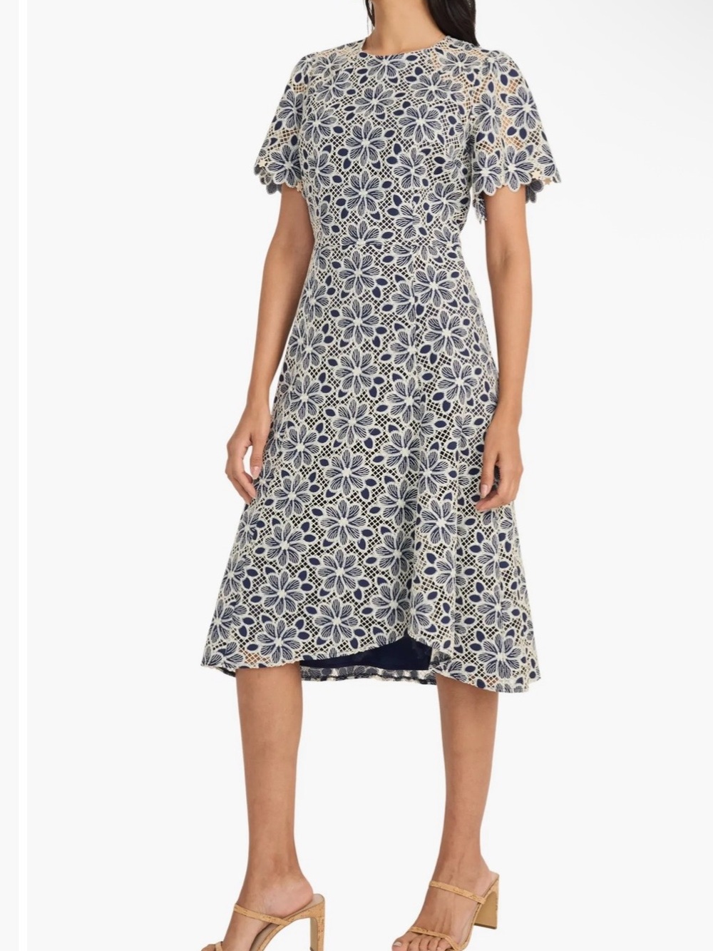 Maggy London Embroidered Lace Midi Dress new size 10